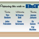 Guests for the Week of March 10