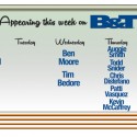 Guests for the Week of May 27