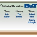 Guests for the Week of June 9